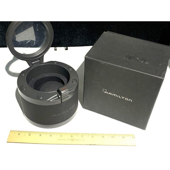 Hamilton Frogman Men's Watch Presentation Black Cardboard Box Display Empty - Picture 7 of 9